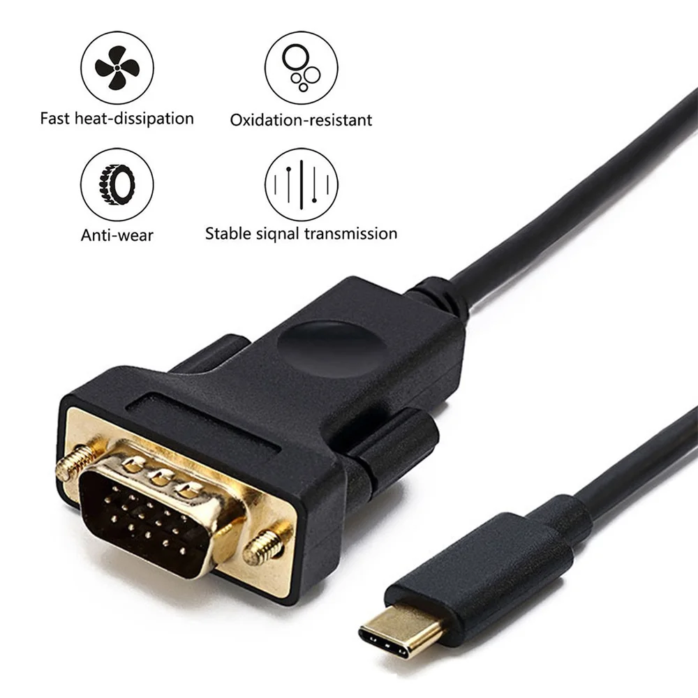 

Кабель-адаптер USB C на VGA, Type C, USB 3,1 на VGA, для MacBook Pro