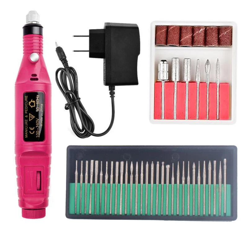 

Electric Nails Drill Machine Pedicure Drill Manicure Drill Machine Nail Milling Cutters Set Machine Nail Polish Removal Tool