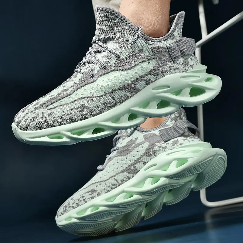 Fashion Blade Sneakers Men Soft Jogging Walking Tennis Sneakers 2021 New Breathable Casual Sports Shoes Men Light Running Shoes