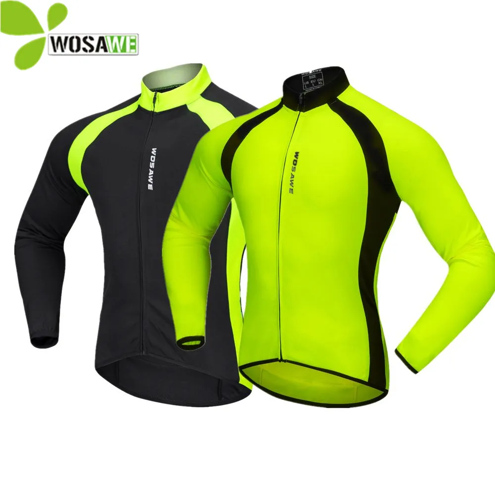 

Autumn Cycling Jerseys Men Bicycle Sportswear Breathable Cycle Downhill MTB Reflective Long Sleeve Clothing Bike Shirts