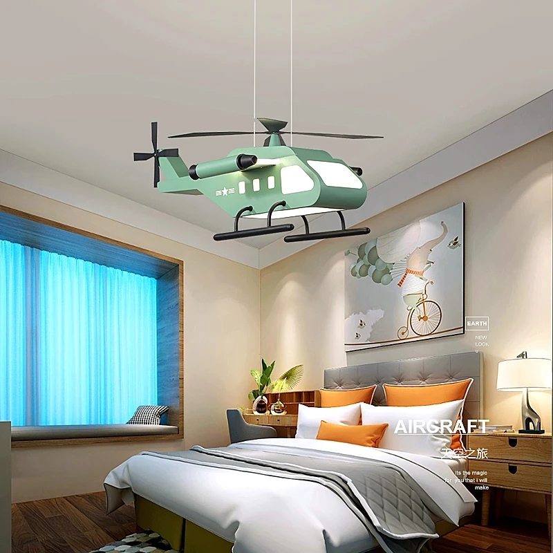 

Cartoon Airplane Hanging Pendant lights for kids Baby room bedroom 110V 220V Modern LED Pendant lamp for children bedroom