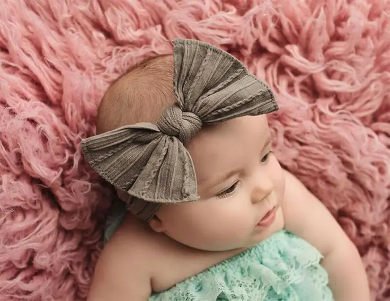 Goocheer Fashion Cute Newborn Baby Kid Girl Broad Headband Bow Flower Hair Band Accessories | Детская одежда и обувь
