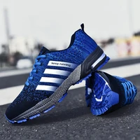 flying woven breathable mens casual shoes 6 colors large size 46 47 48 keep running sports shoes popcorn rubber sole sneakers