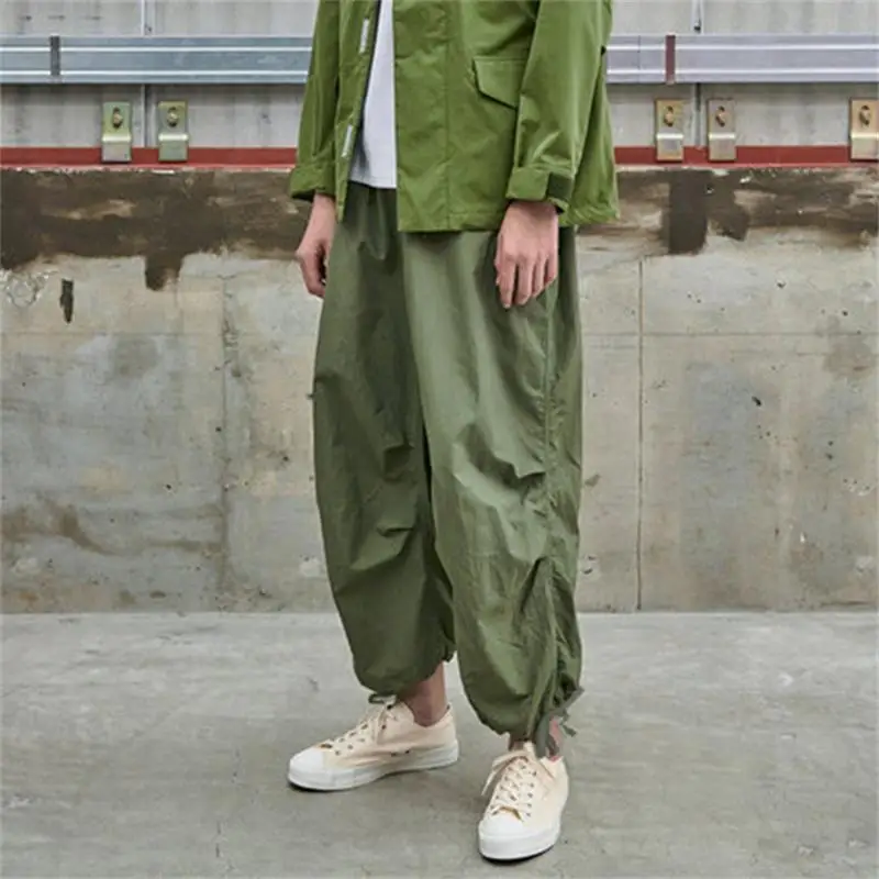 

Мужские эластичные брюки со шнуровкой и редисом, летние леггинсы 2021, комбинезон в Военном Стиле, Свободные повседневные брюки с широкими шт...