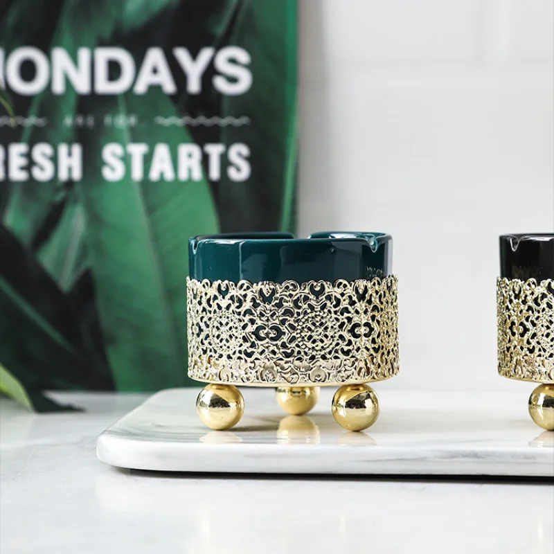 Пепельницы золотые железные художественные керамические креативные личные