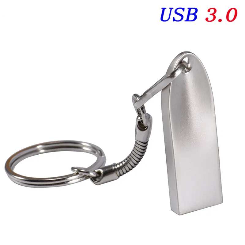 Silver JASTER USB 3,0(более 10 шт. бесплатный логотип) металлическая цепочка золото серебро usb флэш-накопитель 4 ГБ 8 ГБ 16 ГБ 32 ГБ 64 ГБ 128 ГБ флешка, подарок - Цвет: Silver