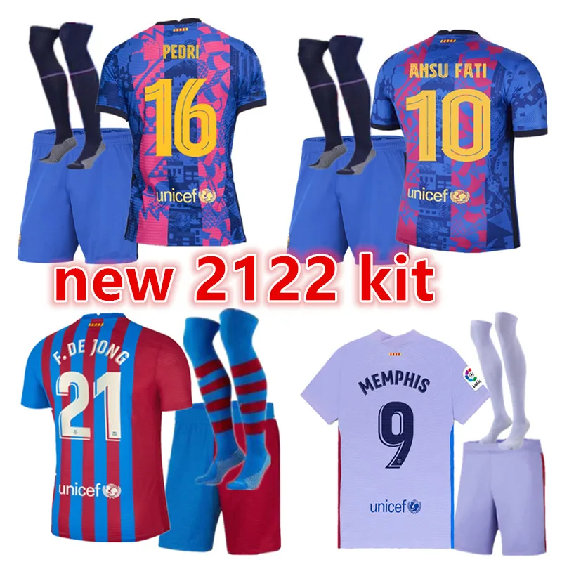 

KUN AGUERO adults Shirt new 21 22 Barcelona jersey ANSU FATI Third jersey men kit MEMPHIS PEDRI COUTINHO DE JONG Shirt jersey