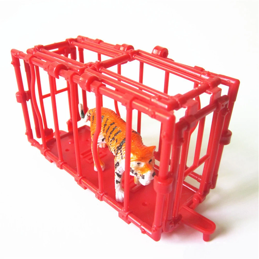 

Пластиковая клетка для забора животного, 11 см, четыре стороны, аксессуары для кукольного домика, игрушка, клетка для разборки, модель, случай...