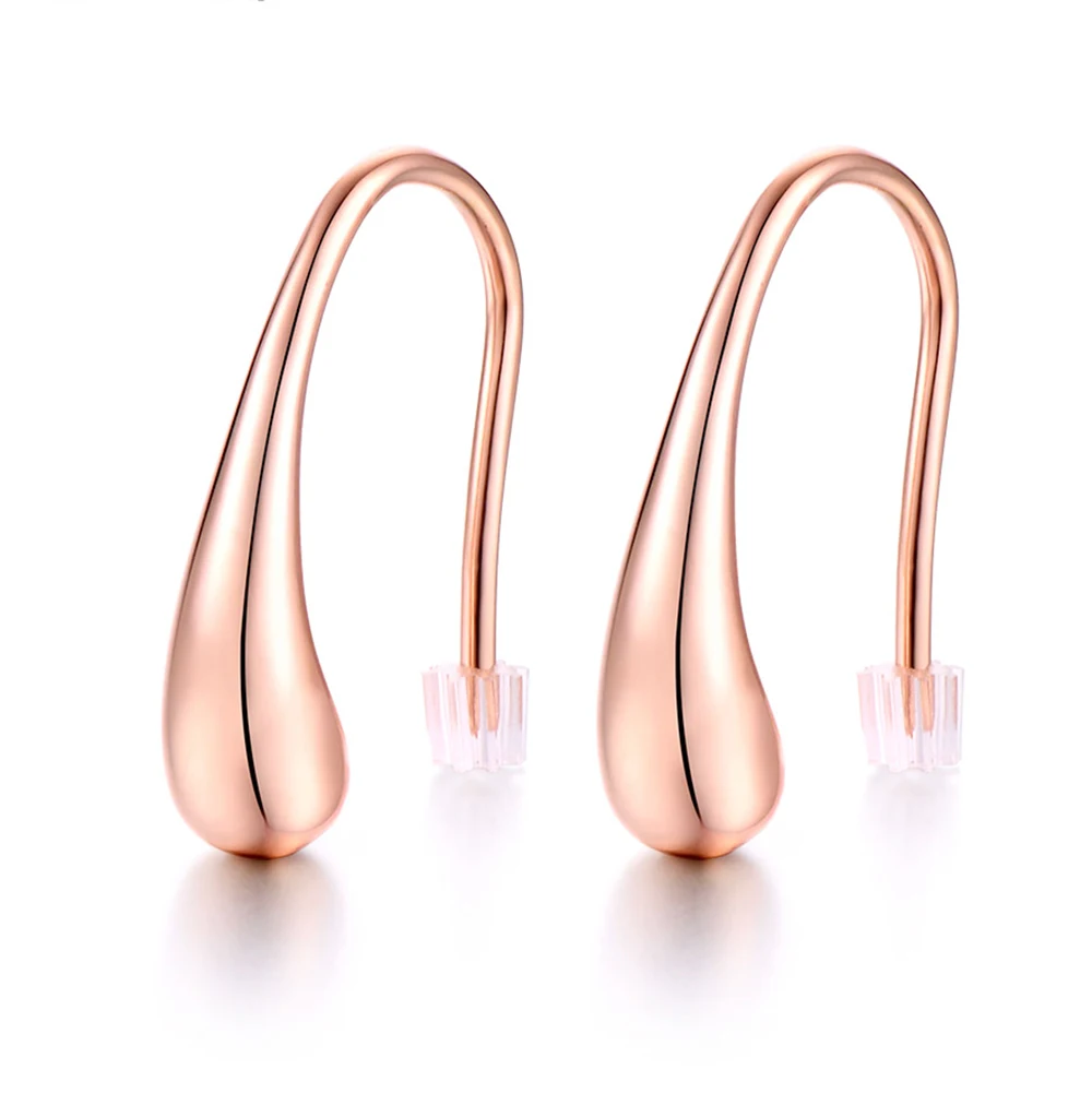 WAWFROK модные классические серьги из нержавеющей стали для женщин цвета розового