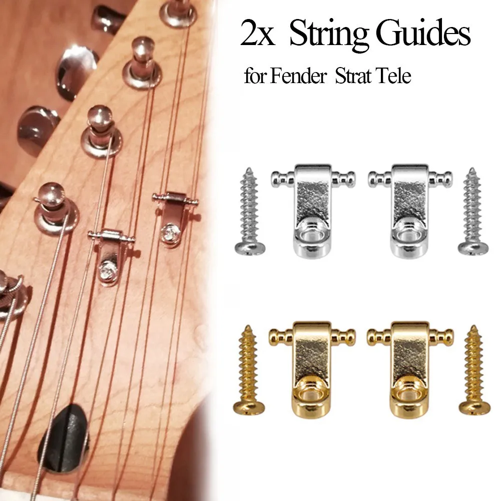 

1 Pair Electric Guitar String Buckle Electric Guitar String Trees Retainer Guides For Fenders Strat Tele ST TL High Quality