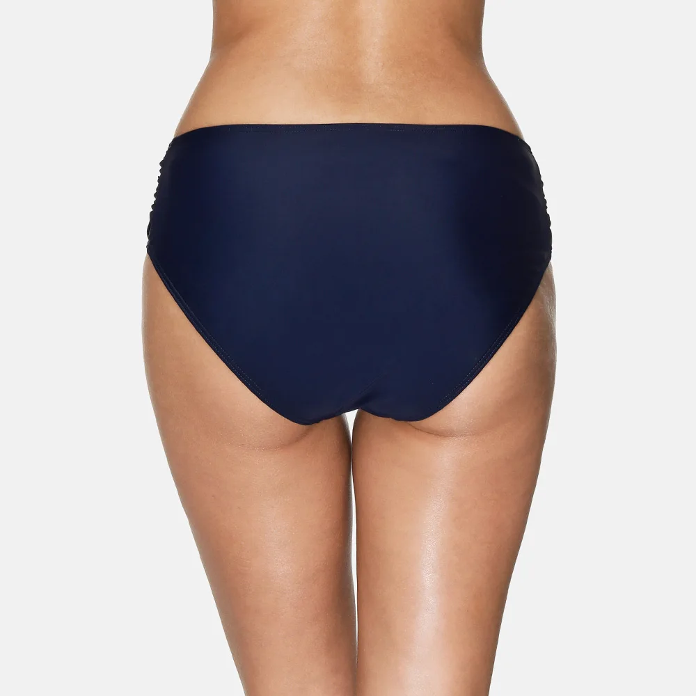 Anfilia Women Swimming Trunks Ladies Ruched Bikini Bottom Ban Solid Color Swimwear Briefs Sexy | Спорт и развлечения