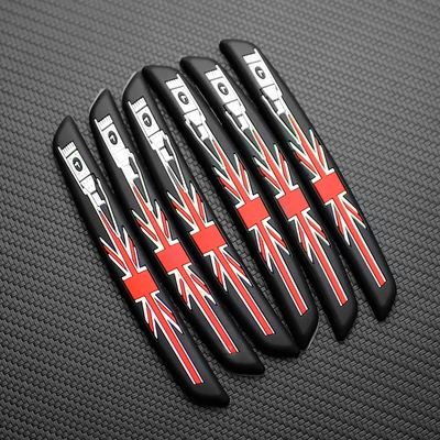 6PCS Auto Car Door Guard Edge Protector Door Anti-collision Sticker Rear View Mirror Anti-scratch Protector Door Trim Accessorie - Цвет: UK-Black