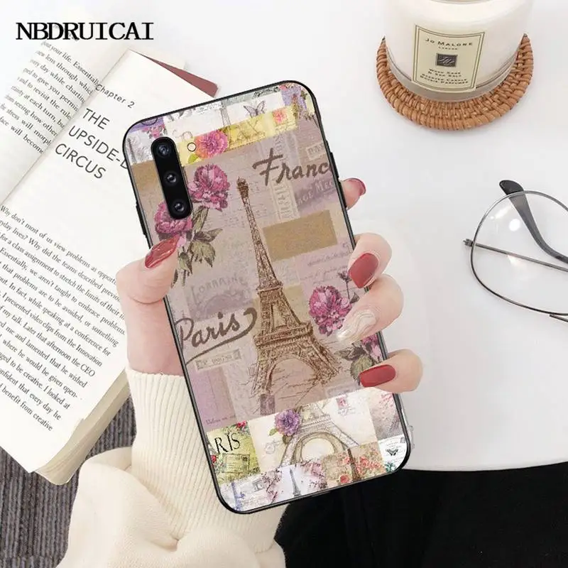 Мягкий чехол PENGHUWAN для Samsung Note 3 4 5 7 8 9 10 pro M10 20 30 с изображением Эйфелевой башни
