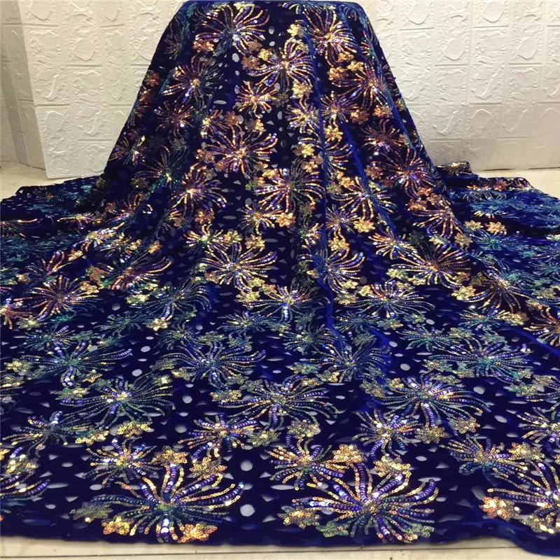 

Новейшие Африканские кружева NaXiu, бархатные блестки, кружевная ткань с вышивкой и блестками для африканских нигерийских свадебных кружевны...