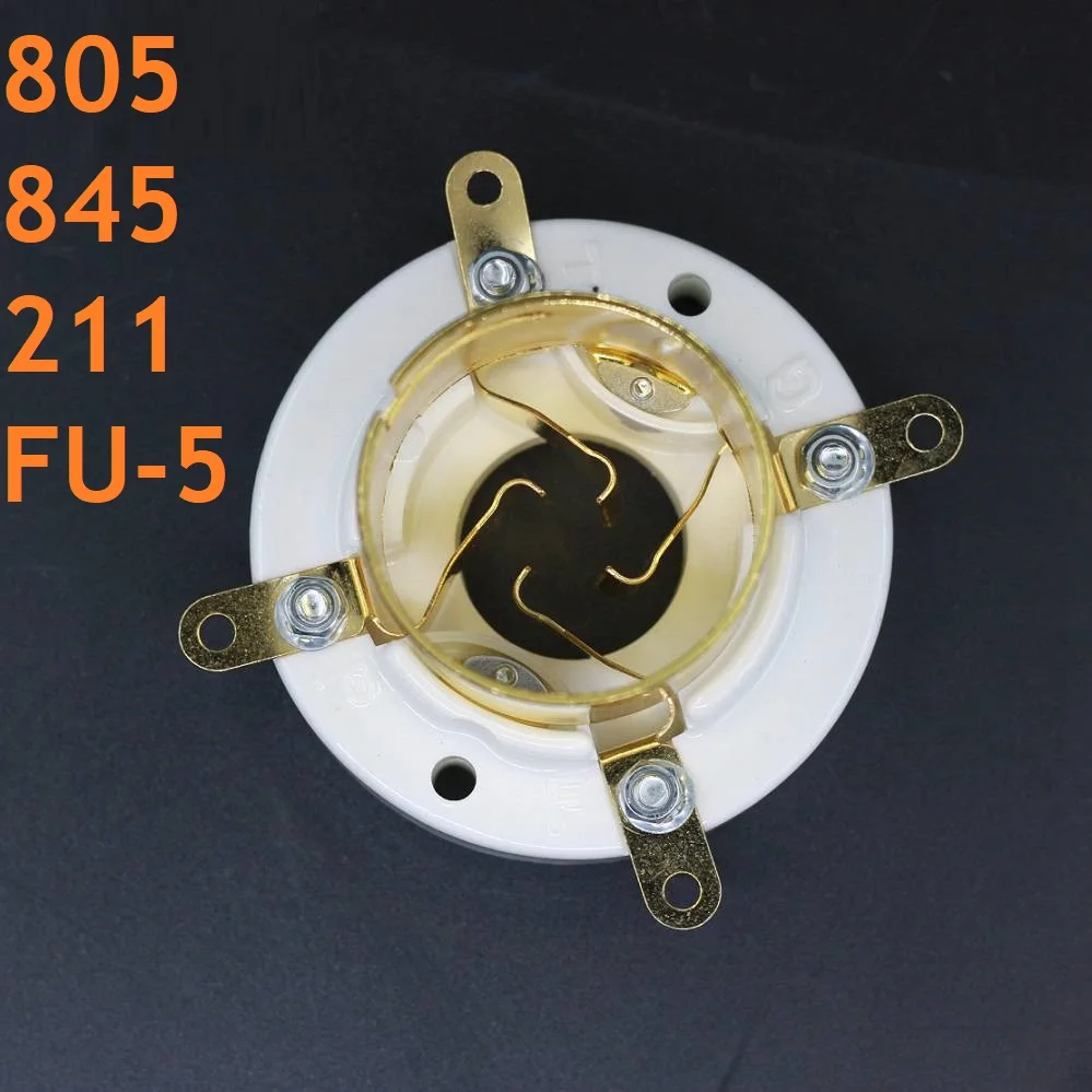 1 шт. большая 4-контактная трубчатая розетка с серебряным и золотым покрытием -