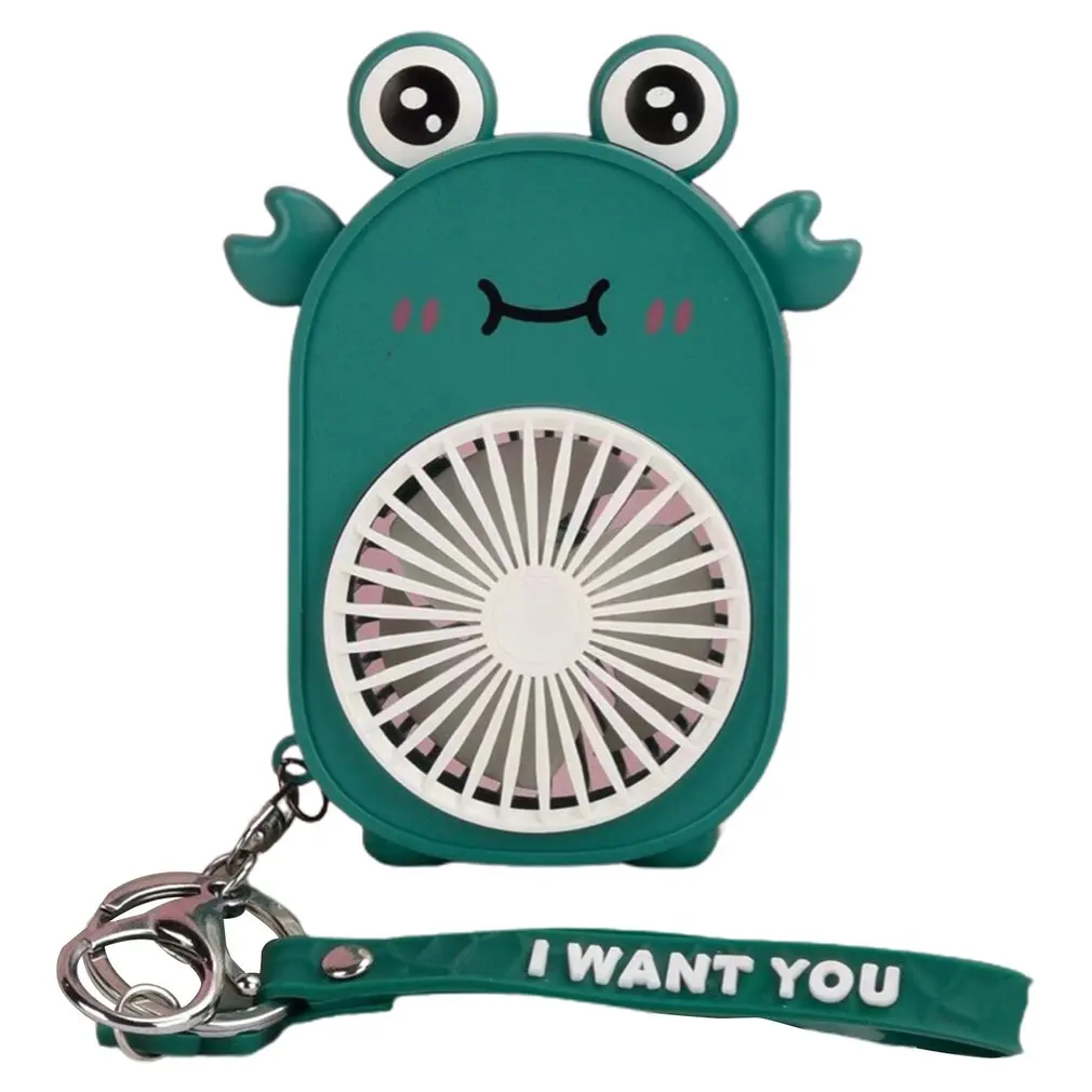 

New Cartoon Cute Little Crab Keychain Fashion Creative Usb Charging Small Fan Keychain Ladies Bag Mobile Phone Fun Keychain