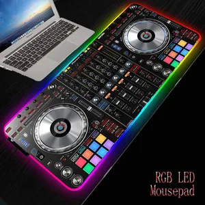 xgz dj hand drive led gaming rgb gamer large mousepad lighting usb keyboard colorful desk pad mice mat for pc laptop desktop free global shipping