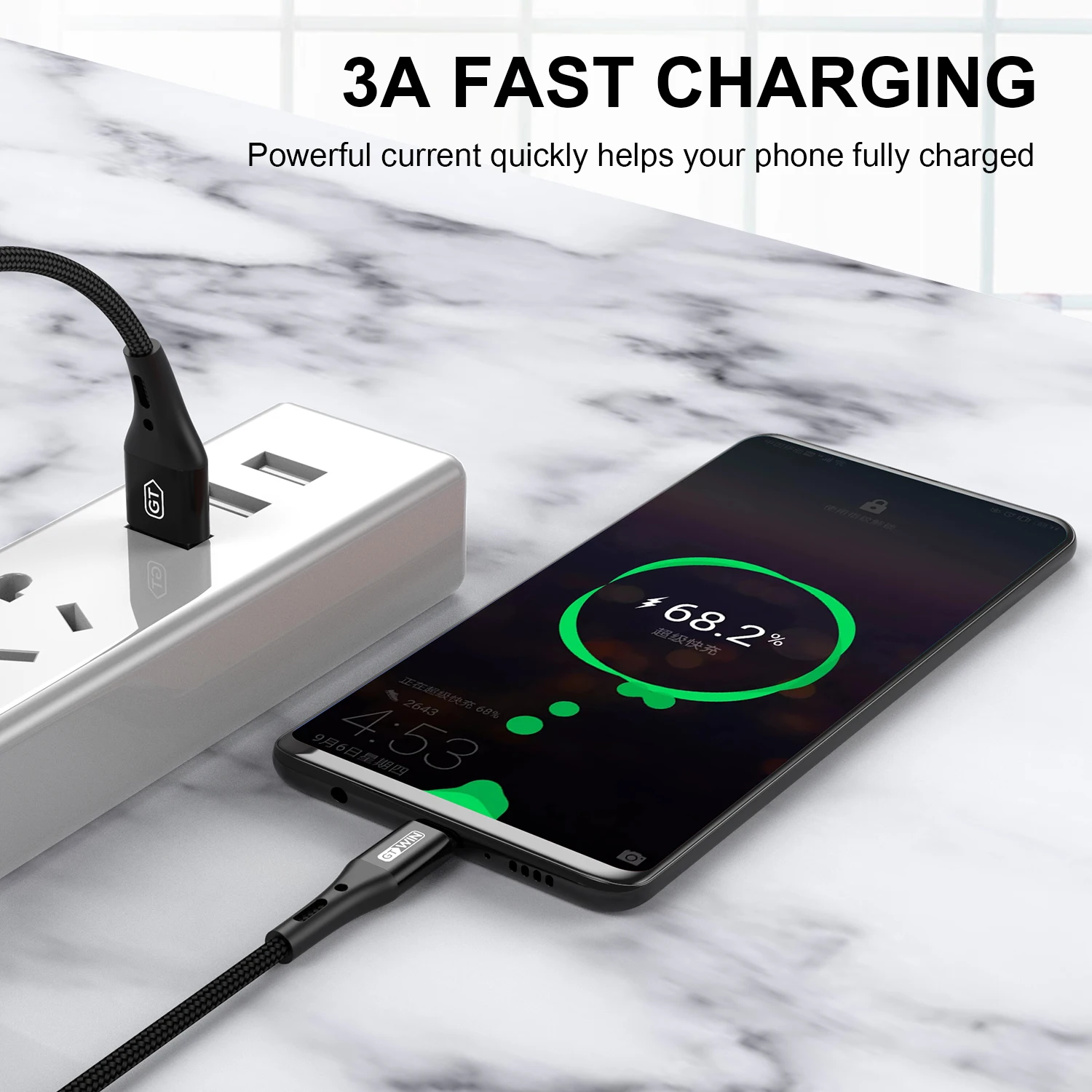 Кабель GTWIN USB Type C 3 м для Samsung s10 Plus 3a кабель быстрой зарядки и передачи данных Xiaomi