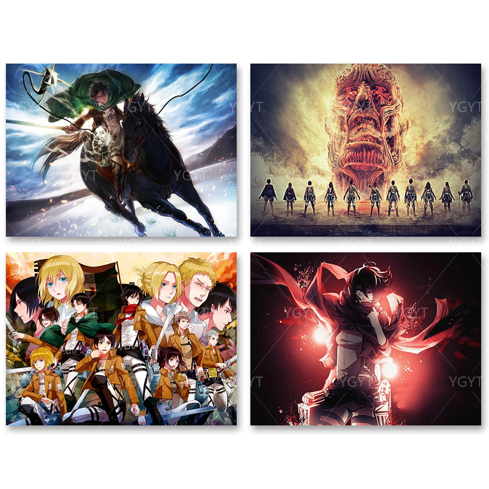 Алмазная картина из японского аниме атака на Титанов 5d сделай сам вышивка