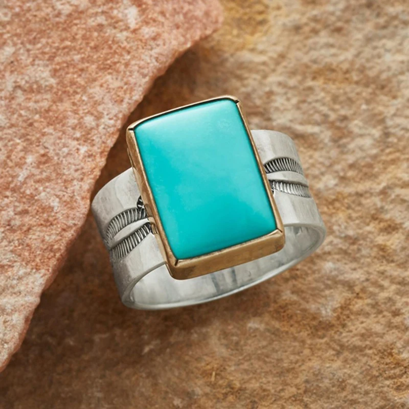 

Boho tribal geometric s stone rings for women vintage antique handmade carved flower rings indian jewelry