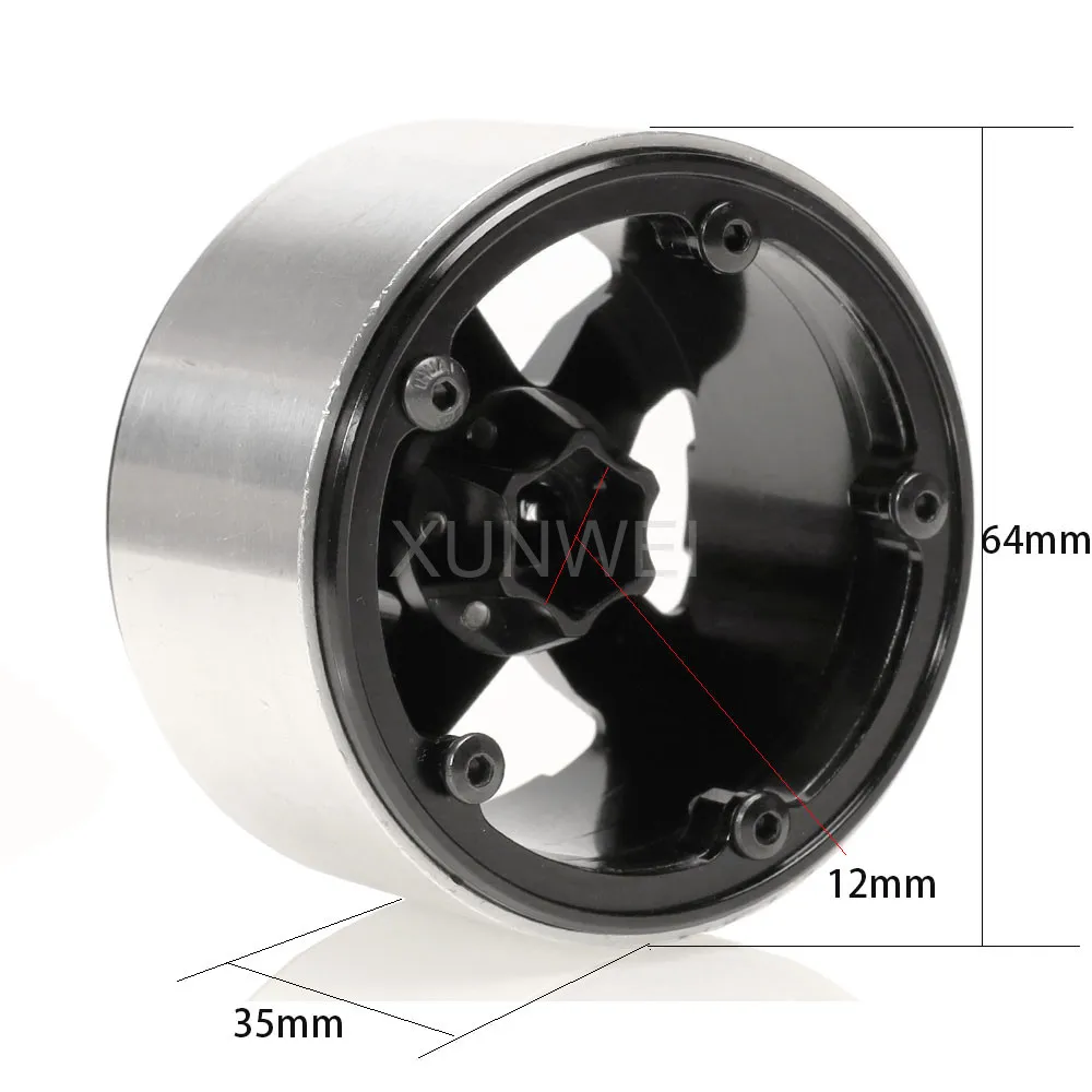

4pcs 2.2" Beadlock Wheels Rim Aluminum For 1/10th RC Crawler Axial Yeti Wraith Off-Road 90056 90053 90045 90048