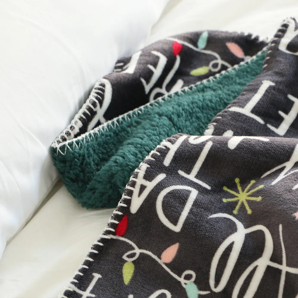 Двухслойное теплое плотное рождественское одеяло в виде совы пледы на диван кровать покрывало s 127*152