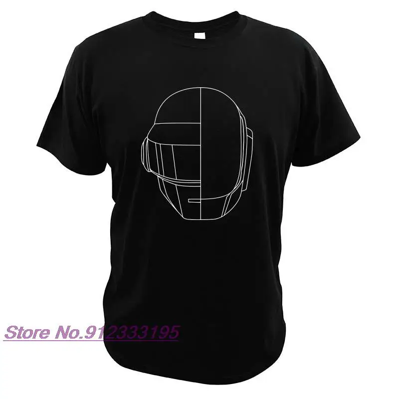 

Футболка Daft в стиле панк, французская электронная футболка с вырезом лодочкой из 100% хлопка