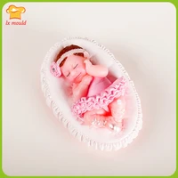 cute ballet doll silicone molds 3d baby candle mould chocolate ice cream soap