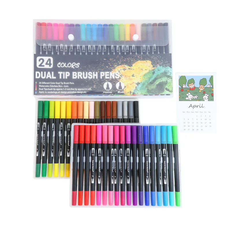 100 шт. цветные фломастеры для рисования акварельными красками|Цветные маркеры| |