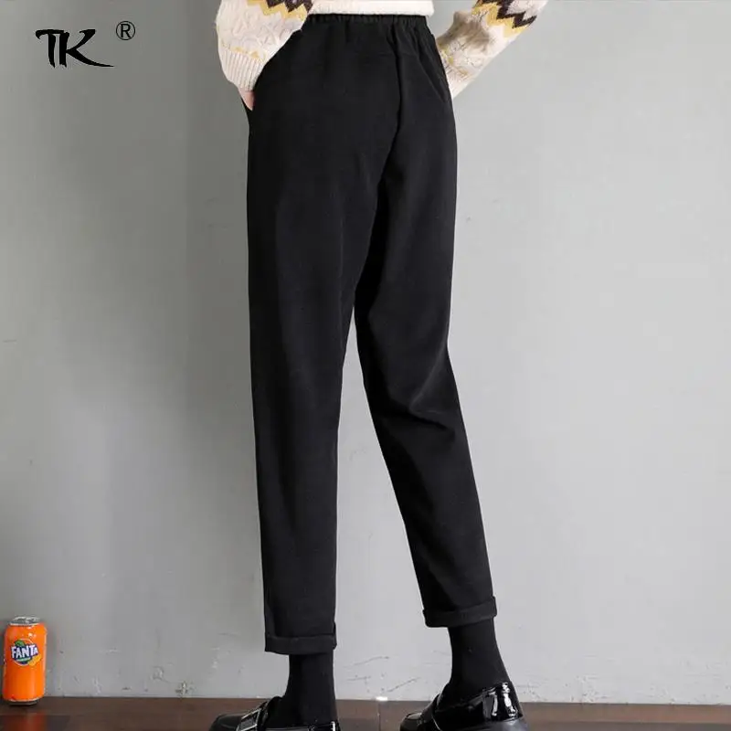 Брюки-султанки женские с широкими штанинами шерстяные брюки эластичным