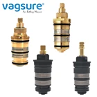 Латунный термостатический клапан, катушка, медный смеситель, смеситель для ванны, смесительный клапан для душа, регулировка температуры воды для смешивания