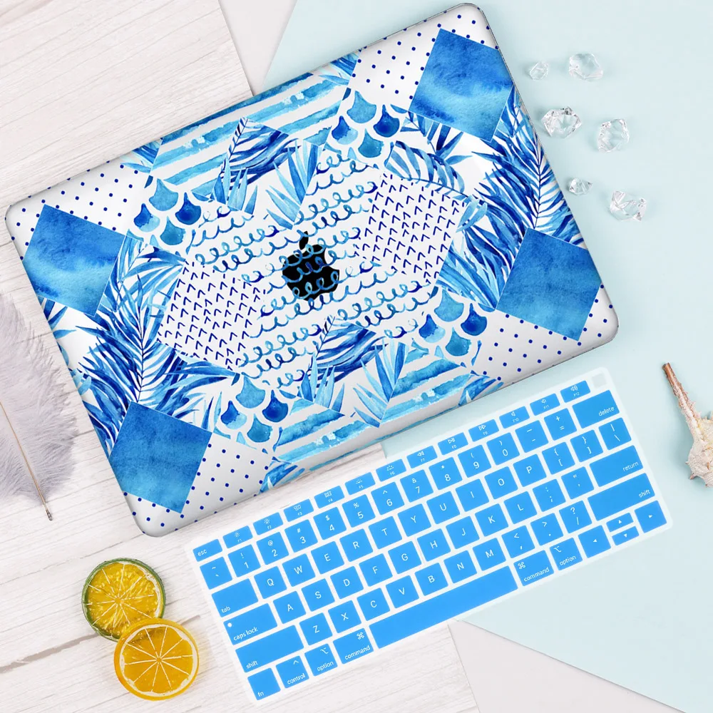 Пластиковый жесткий чехол для Macbook 12 Air Pro retina 11 13 1" для Mac Book New Pro 13,3 15,4" Touch bar A2159 летний узор
