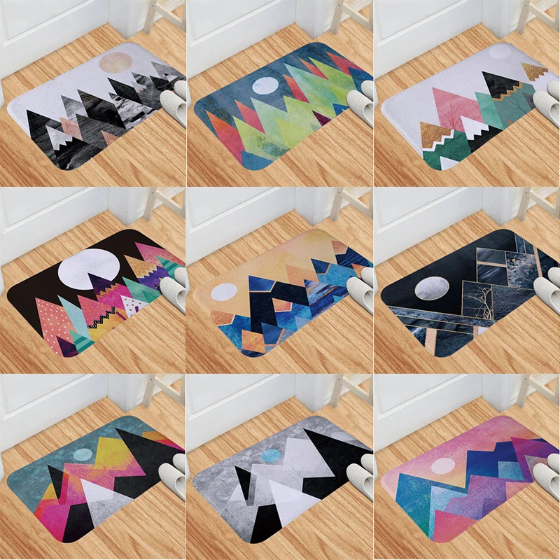 Абстрактный напольный коврик для входной двери противоскользящий дверной