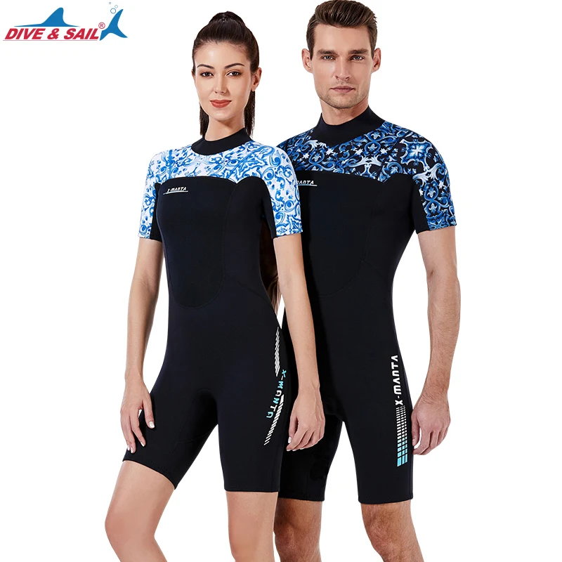Гидрокостюм с Для женщин мужчин Одна деталь 3 мм неопрен Термальность купальник