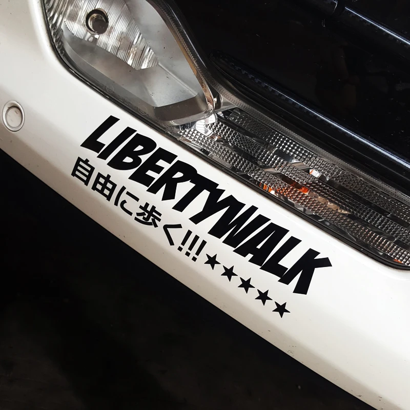

GalonDeco G034 Waterproof Japanese LIBERTY WALK Wide-bodied Modified Car Stickers and Decals 3M Reflective Bumpers Sticker