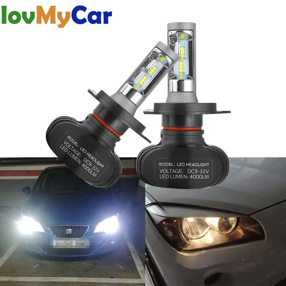 

2Pcs Auto Car Led 6500K Headlight CSP H8 H11 Head Lamp H4 LED H7 H1 H3 S1 N1 H27 881 HB3 HB4 Automotive 12V 50W 8000LM Canbus DC