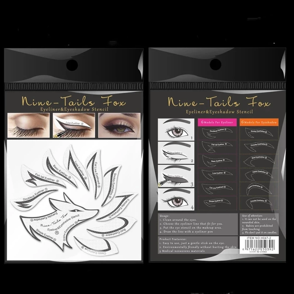 

24 Pcs 2 In 1 Eye Makeup Stencils Left Right Eyeliner Eyeshadow Stencils 3 Minute Shaping Tool Professional Beauty Tools