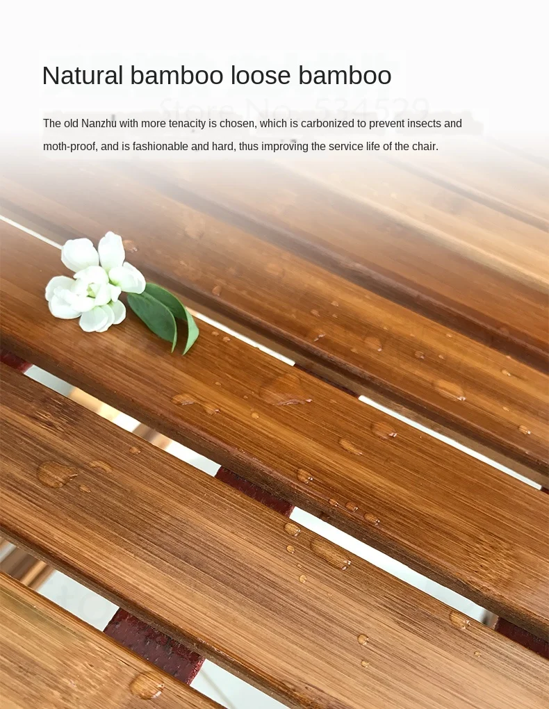 1B бамбуковый складной кресло-качалка балкон домашний досуг ленивый стул для