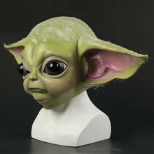 2021 New Yoda Baby Mask Star Wars 9 Peripheral Props Cosplay Halloween Latex Headgear Face Mask Holiday Gift