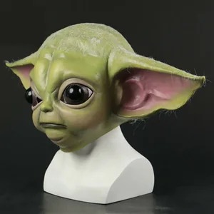 2021 new yoda baby mask star wars 9 peripheral props cosplay halloween latex headgear face mask holiday gift free global shipping