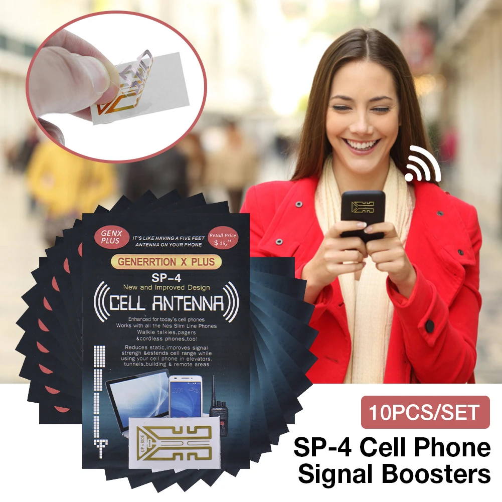 

10PCS Cell Phone Signal Boosters Mobile Antenna Amplifier SP-4 Cell Booster Stickers Signal Amplifier Phone Accessories
