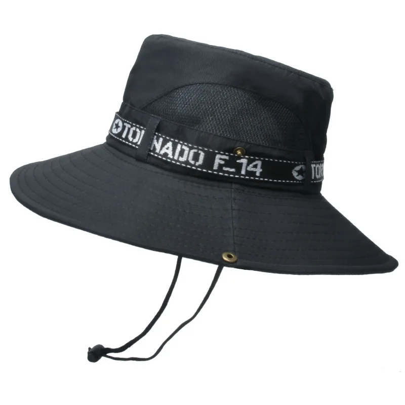 

Summer Outdoor Leisure All-match Sun Hat, Letter Big Eaves Fisherman Hat, Mountaineering Fishing Sun Protection Sun Hat