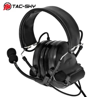 tac sky comtac ii silicone earmuffs version outdoor sports noise reduction pickups military shooting earmuffs tactical headsetbk