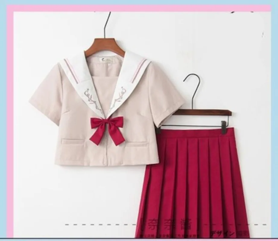 Школьная форма Jk светло розового цвета милый Повседневный матросский костюм для