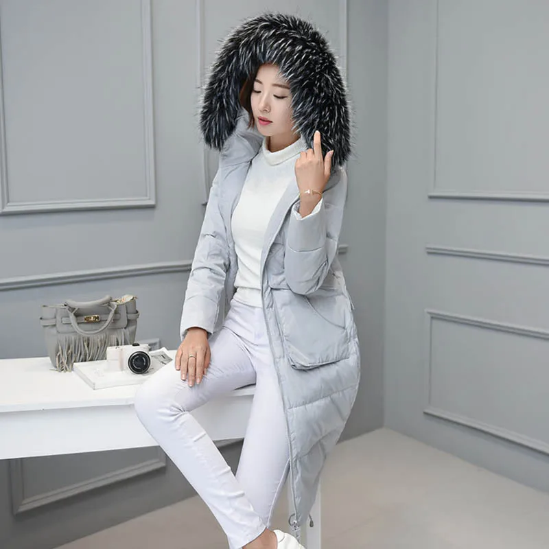 2021 размера плюс зимняя верхняя одежда Пуховик на утином пуху пальто с