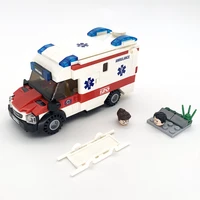 2021 new hot city vehicle medical ambulance rescue car building blocks kits bricks set classic model kids toys for children gift