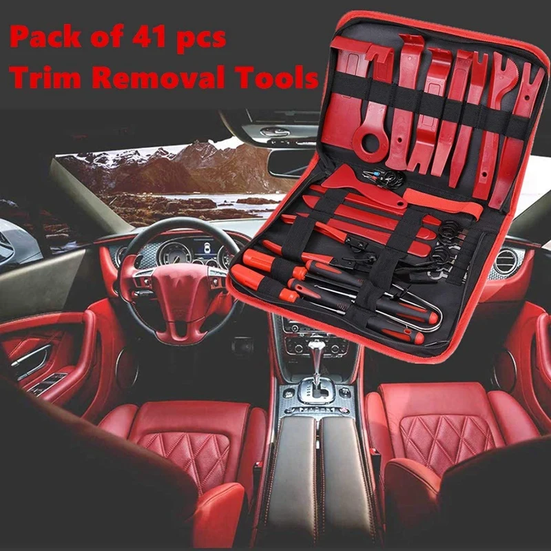 

Automatic Trimming and Disassembly Tool Set Is Suitable for Car Audio Instrument Panel Door Panel, with Storage Bag