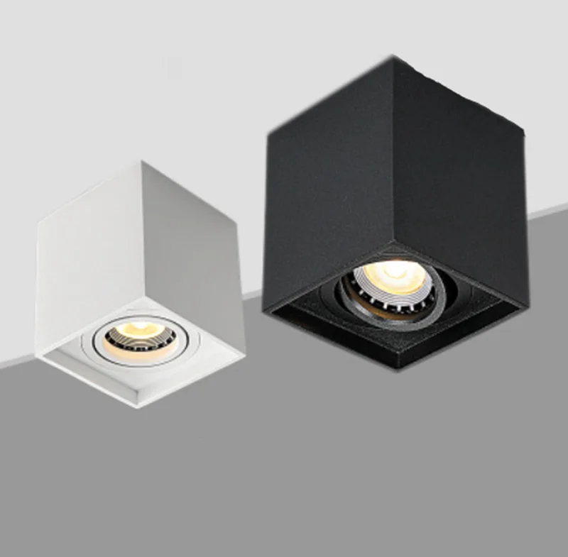 1 шт. квадратный поверхностного монтажа светодиодный вниз светильник со сменными