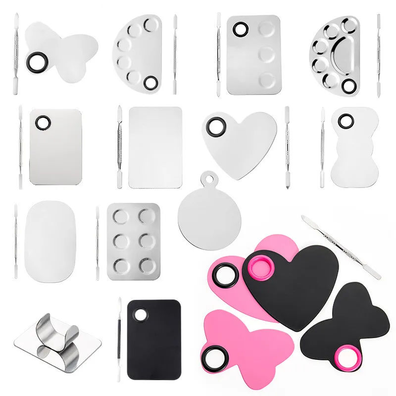 

Квадратная яркая Палитра с бабочками для маникюра, из нержавеющей стали