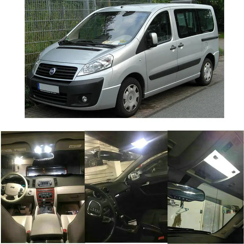 

14x LED interior lighting complete set For Fiat Scudo reading light error free